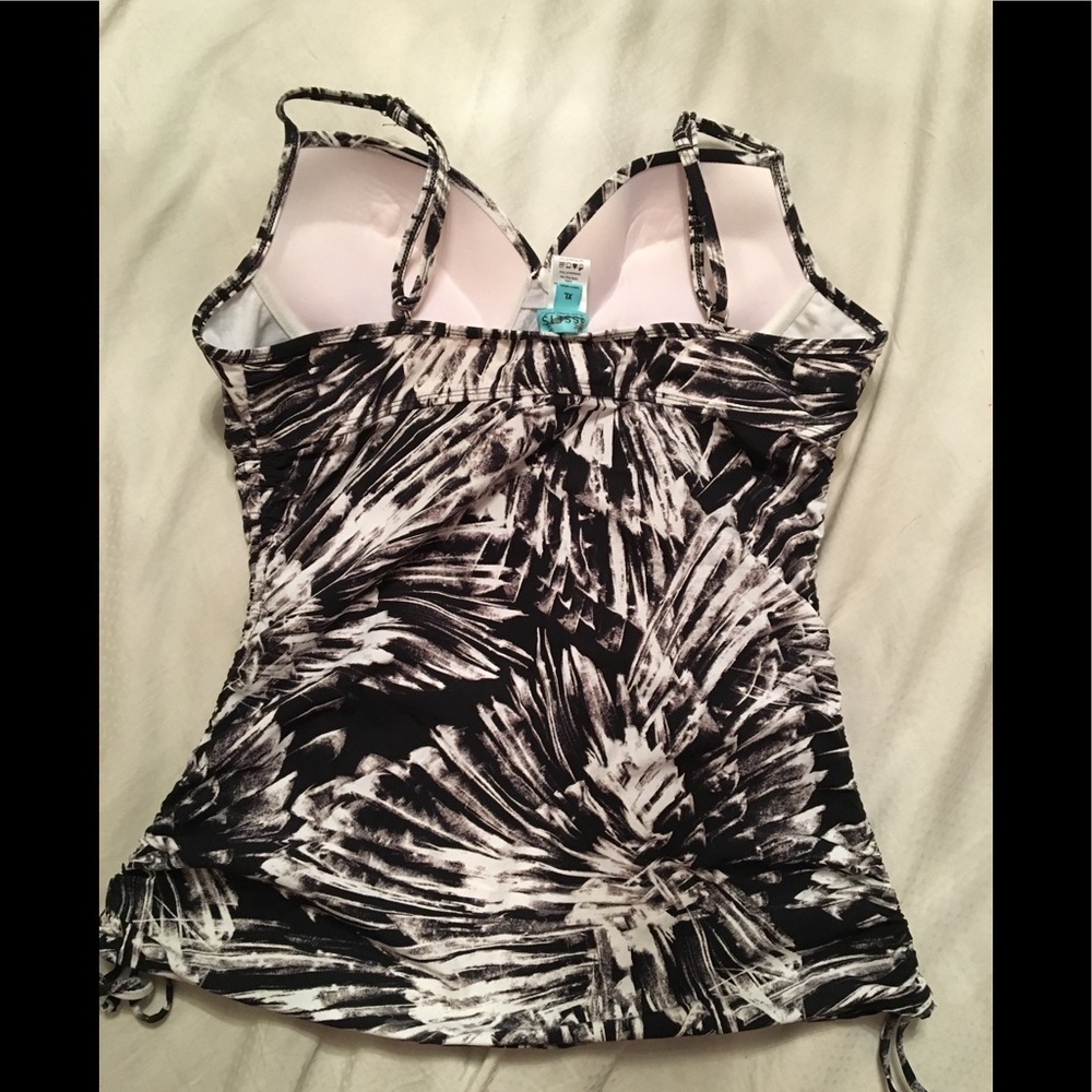 Assets Spanx Push Up Black/White Tankini XL bb. - Picture 4 of 8